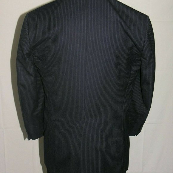 Brooks Brothers Vintage  Custom Clothiers Navy Striped Two Button Suit 40R - Picture 8 of 12